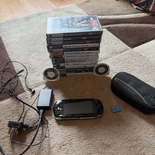 PSP 3000 Black Bundle (16 Games, Unofficial Charger, 1gb Memory Card, Case)