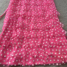 Justice Party Tier Dress Pink SZ 10 Girl Polka Dots Easter Sleeveless Sequin