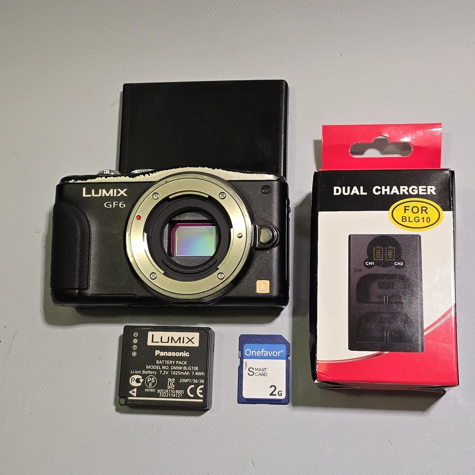 Panasonic Lumix DMC-GF6 Micro Four Thirds Mirrorless Digital Camera Body, photo 1 of 5