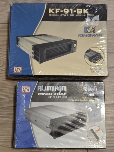 Kingwin KF-91-BK Serial ATA HDD Mobile Rack & KF-91-IT-BK Inner Tray NEW Sealed