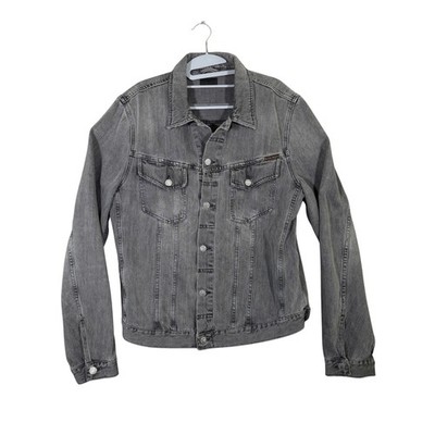 NWT Nudie Jeans Billy Trucker Jacket Desolation Grey Denim Mens XL