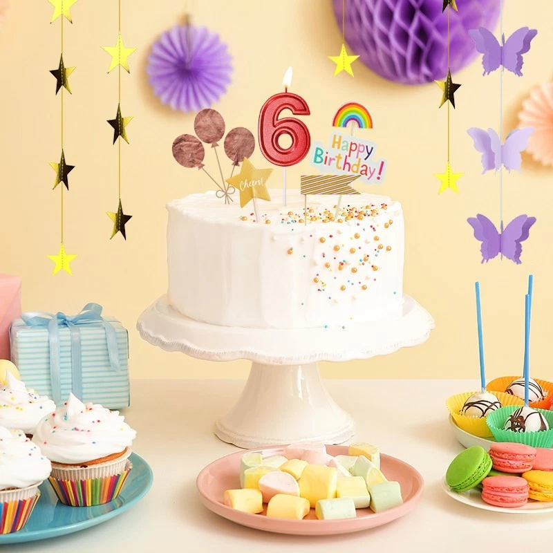 10º Cumpleaños Azul Pista Vela Cumpleaños Pastel Vela Decoración Foto 2 de 4