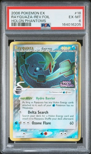Pokemon Rayquaza Reverse Holo Holon Phantoms 16/110 PSA 6