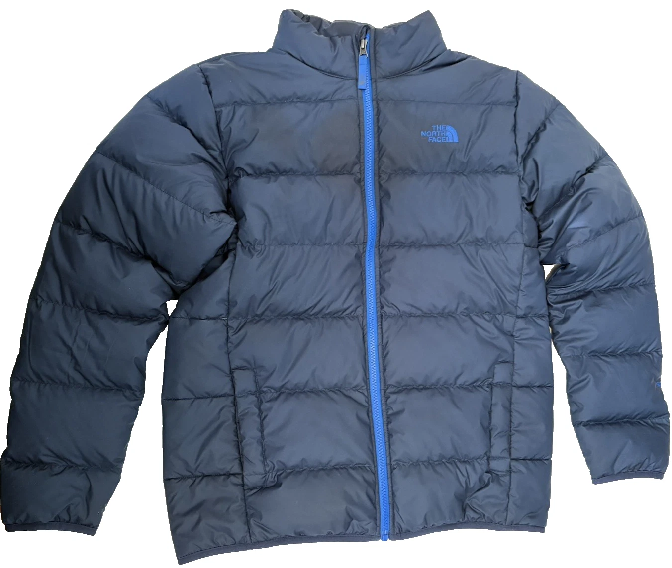 The North Face 550 Down Puffer Jacket Boys XL Insulated Navy-Blue Youth Coat