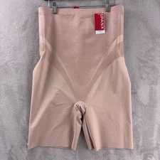 Spanx Shapewear Womens Size 1X Champagne Beige High Waisted Mid Thigh Short