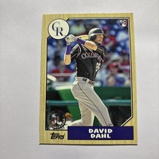 2017 Topps Series 1 Baseball David Dahl # 87-90 1987 Topps RC