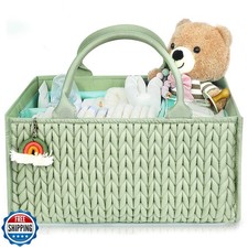 MOMINSIDE Diary Baby Diaper Caddy Organizer, Baby Basket Nursery Storage, Cad