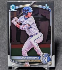 Josh Hammond 1st Chrome Prospect Rookie 2025 Bowman Draft Card #BDC-185 Royals. rookie card picture