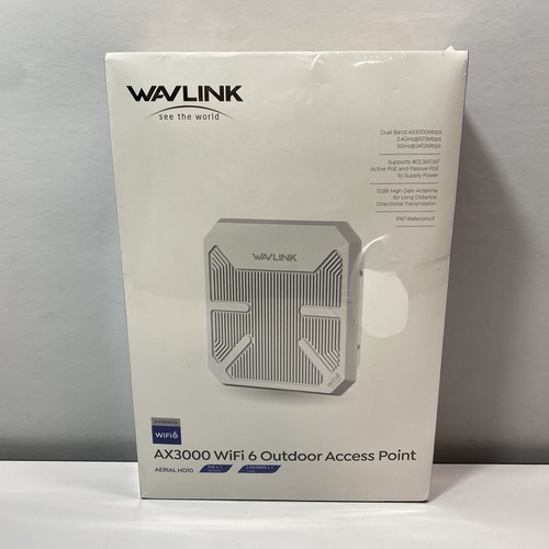 Wavlink AX3000 WiFi 6 Range Extender Outdoor Access Point- White