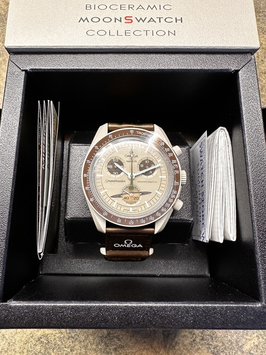 Swatch x Omega Bioceramic Moonswatch Mission To Saturn BRAND Swatch x Omega Bioceramic Moonswatch Mission To Saturn BRAND
