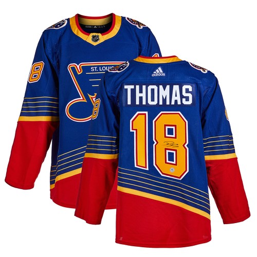 Robert Thomas Signed St Louis Blues Retro Third Adidas Jersey