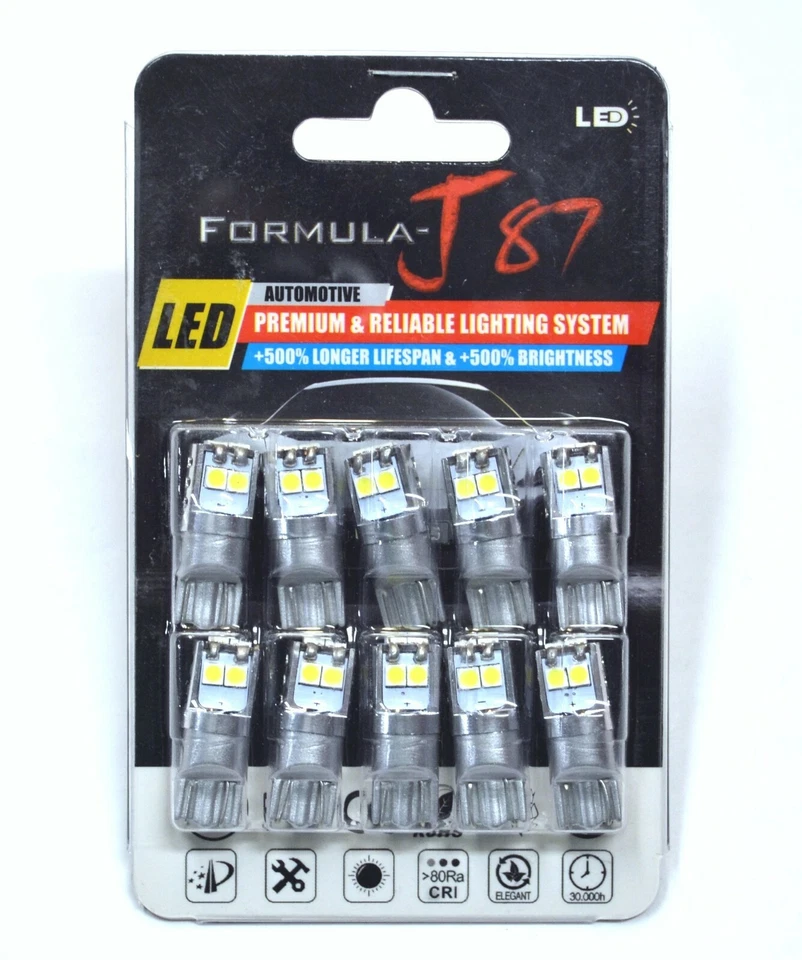 LED 3030 Light White 5000K 194 Ten Bulbs Interior Step Door Replace Plug Play EO - Image 2 of 4