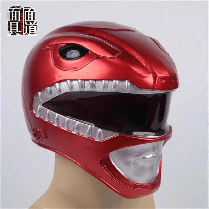 Power Rangers Mighty Morphin Jason Lee Scott PVC Helmet Cosplay Full Mask Hallow - Image 3 of 4