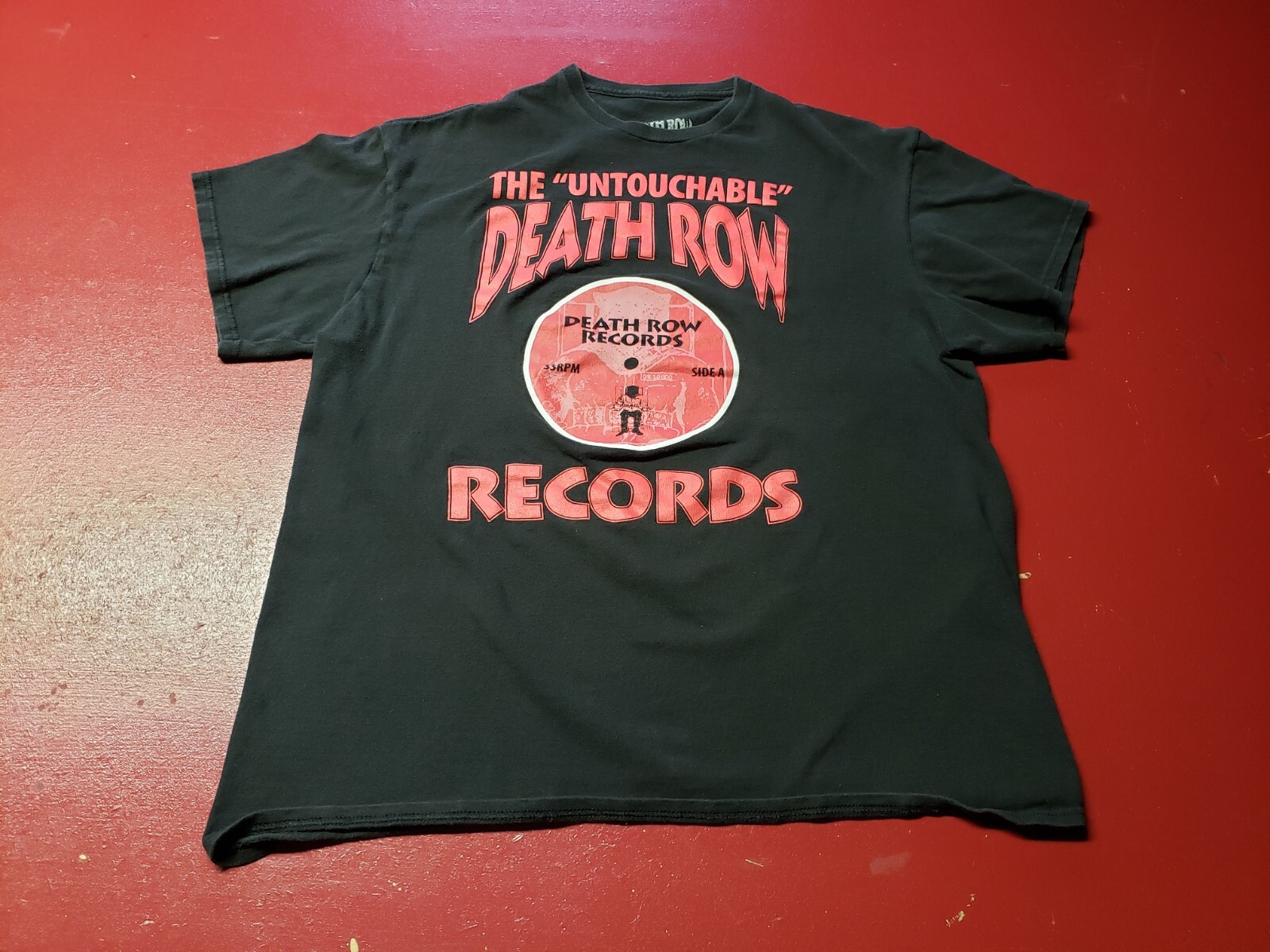 FILA T shirt Death Row Records nera L 100% cotone intoccabile hip hop
