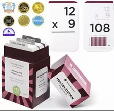 Think Tank Scholar 173 Multiplication Flash Cards  All Facts 0-12 Color Coded