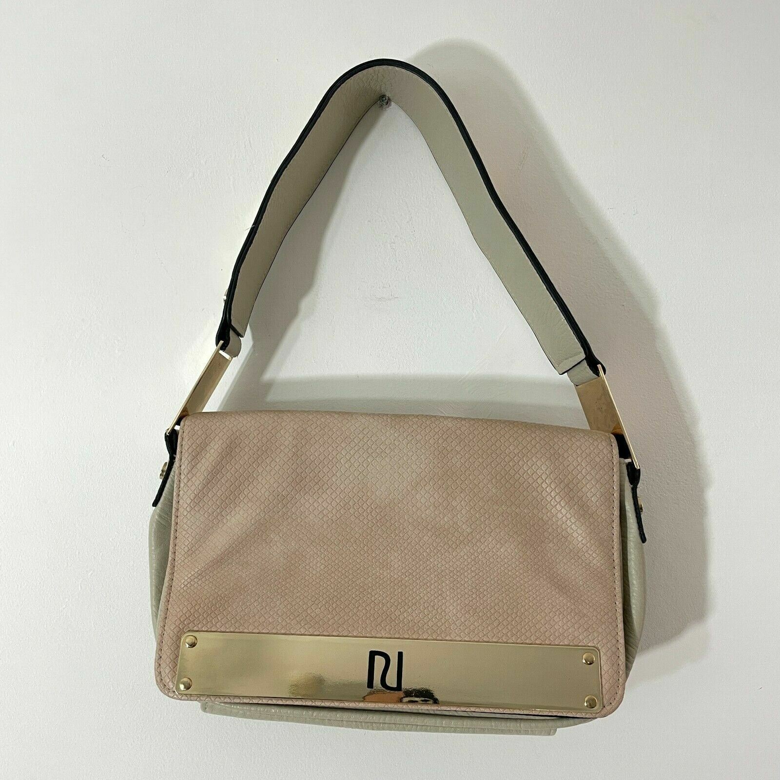 River Island Snakeskin Bag Medium Handbag Snakeskin Pink Cream