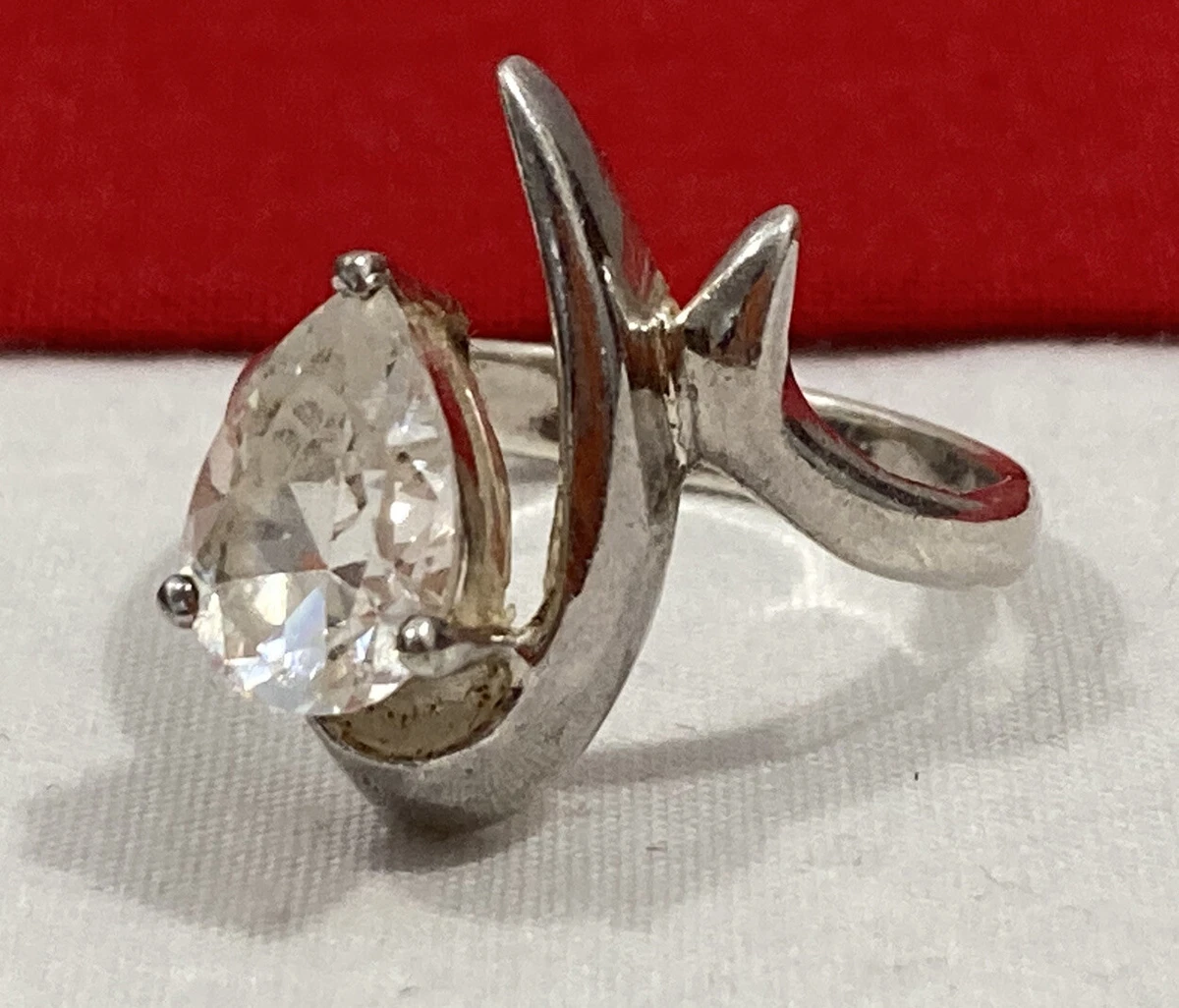 Pear cubic hotsell zirconia ring