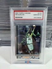 NBAカード ルーキーカード #115 Tim Duncan RC PSA8 Tim Duncan 1997 Topps #115 Base Price Guide - Sports Card Investor