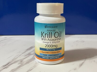 Antarctic Krill Oil 2000mg   120 Capsules   Omega-3, EPA, DHA + Astaxanthin