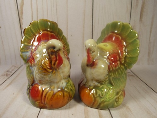 Sale e Pepe Shaker Ringraziamento Tacchini Colori Autunno Ceramica 3". - Foto 2 di 7