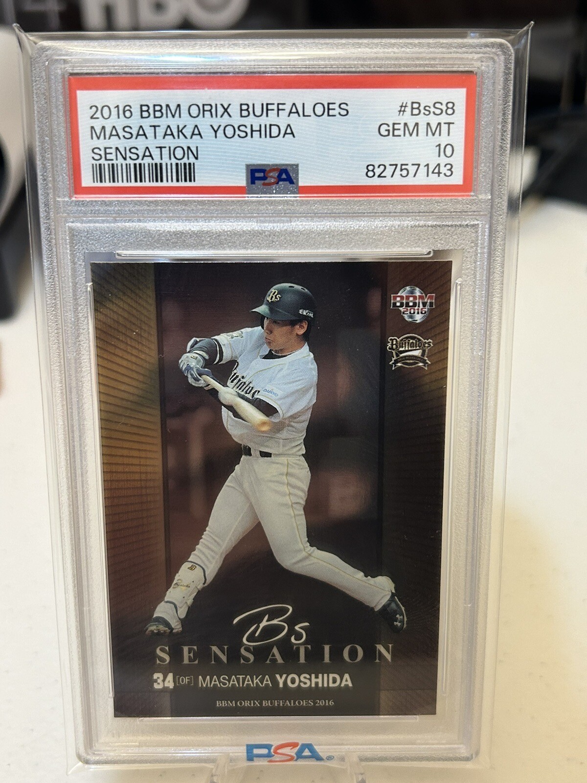 2016 BBM Orix Buffaloes Masataka Yoshida Sensations Japanese Rookie PSA 10 Pop 1