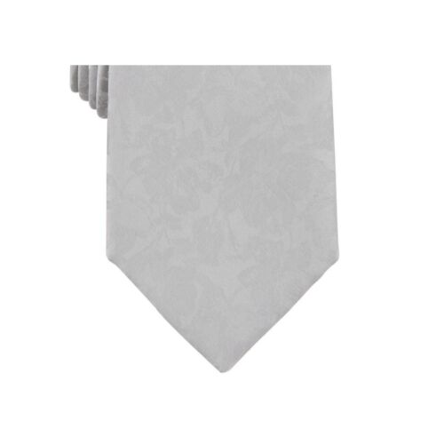 Michael Kors Men's Carman Classic Floral Tie Silver OS NWT - Picture 2 of 4