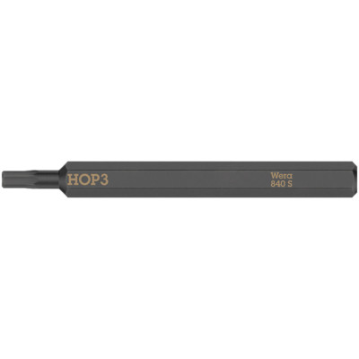 Wera 05018150001 840 S Hex-Plus Head Socket Bits, 3.0 x 70 mm, 5 Pack