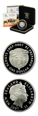 New Zealand -2007- 1 OZ Silver Proof Coin- Centenary of World