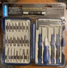 HOBBY KNIFE 33 Piece SET WITH CASE Mintcraft Brand .. New Unopened Pkg Crafts
