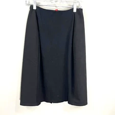 Ruby Ribbon Black Stretch A Line Pencil Skirt Lined with Slimming Shorts Skort M