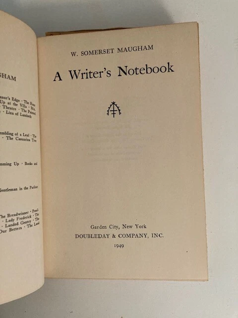 A Writer's Notebook by W. Somerset Maugham (1949, HC) 1st Printing Good Foto 4 de 4