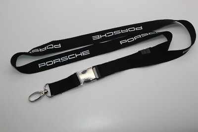 Porsche Schlüsselband 911 neu & original classic weiß schwarz Lanyard Anhänger