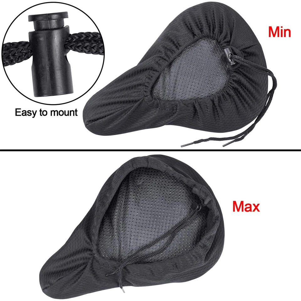 2-Pack Bike Seat Cover Comfort Cushion Cover Soft Padded Mountain Bicycle Saddle - Image 4 of 4