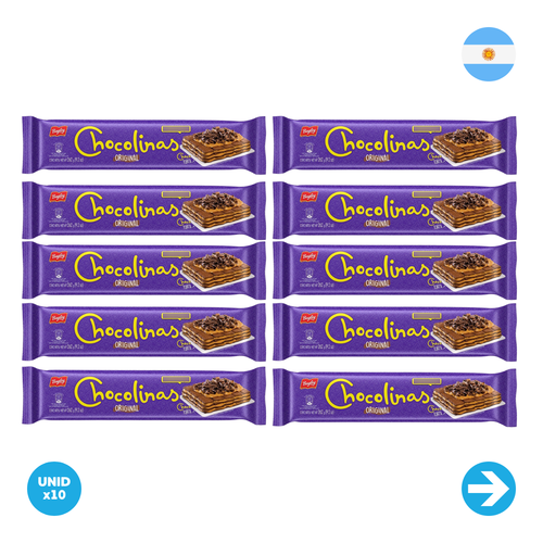Bagley - Chocolinas Galletitas - 250gr x 10 Unidades