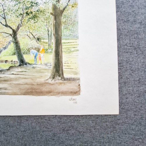 New Forest Original painting Signed Watercolour Landscape Vintage 1993 - Imagen 8 de 9