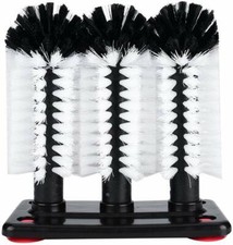 Set of 3 Brush Glass Washer Cleaner Scrubber Bar Pub Catering Bottle Brush