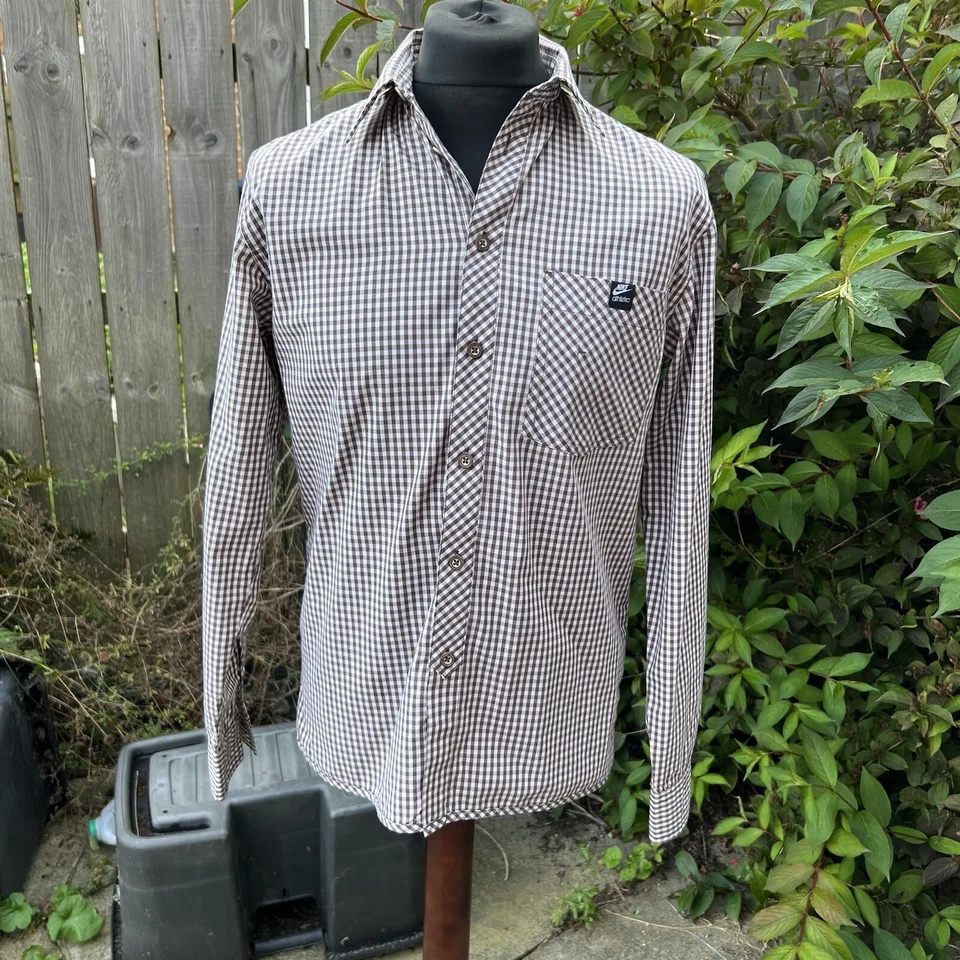 Vintage Nike Athletic Department AD Check Checkered Shirt Button Long Sleeve M - Image 2 of 4