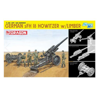 German S.Fh.18 Howitzer W/Limber Kit 1:35 Dragon Kit Mezzi Militari -D- Neues Mo