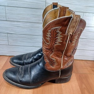 Justin Boots J-Flex Black Leather Work Boot with Red Logo Accents Mens 12D Shop Black Mens Justin Boots Jackson Round Toe Roper Boots  main image 3