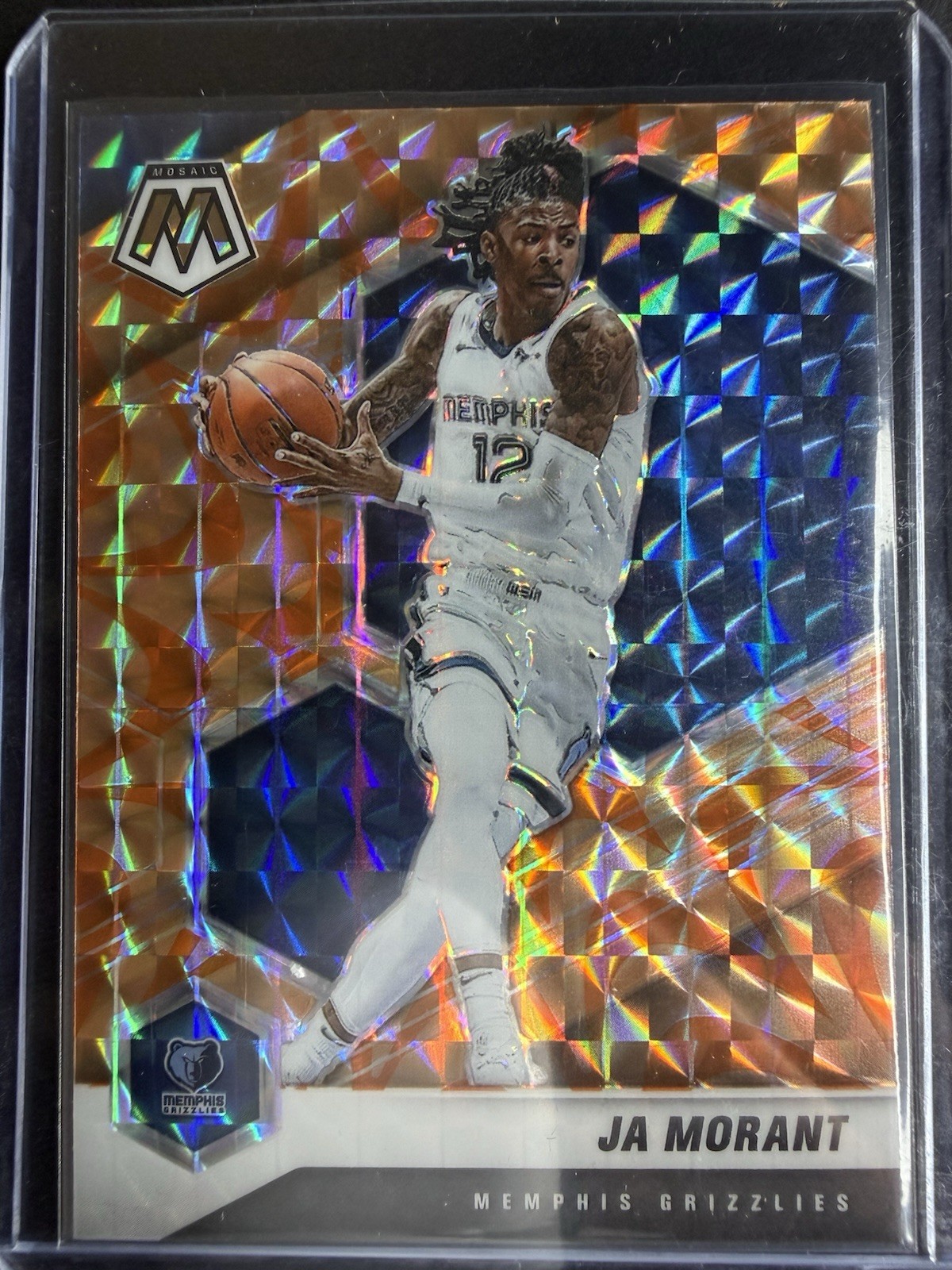 2020-21 Panini Mosaic - Ja Morant #40 Reactive Orange Prizm