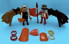 Playmobil Renaissance Vintage Figures Toy Lot w/ Horses, Shields & Capes 1974