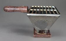 VTG Mini Hibachi Genuine Tabletop Japanese Cast Iron Coal Grill Grate Handle