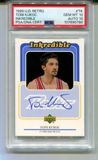 1999 Upper Deck Retro Toni Kukoc Inkredible Auto #TK PSA 10 Auto 10