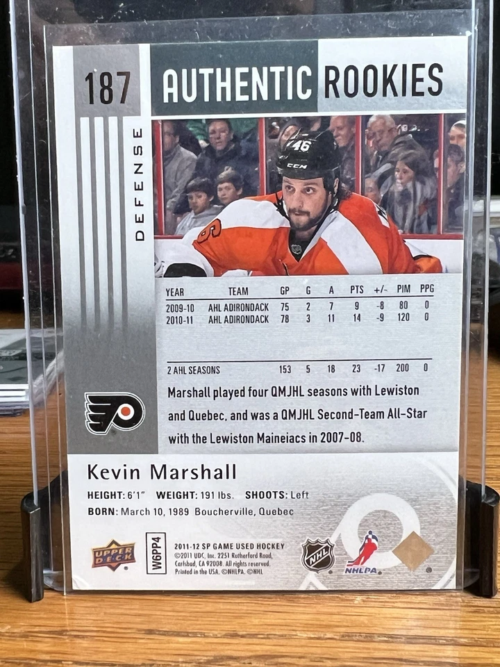 2011 SP Game Used Edition Authentic Rookies /699 Kevin Marshall #187 Rookie RC - Image 2 of 2