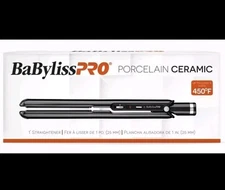 BaBylissPRO Porcelain Ceramic 1" Straightening Iron | BP9557UC  NIB