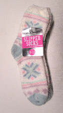 NEW Warm Snuggly Collection Womens Slipper Socks 3 Pack Crew Size 9-11