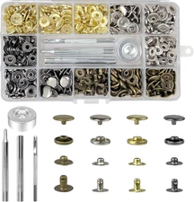 400PCS Canvas Snap Kit (100 Sets)- Heavy Duty Marine-Grade Stainless Steel Snaps