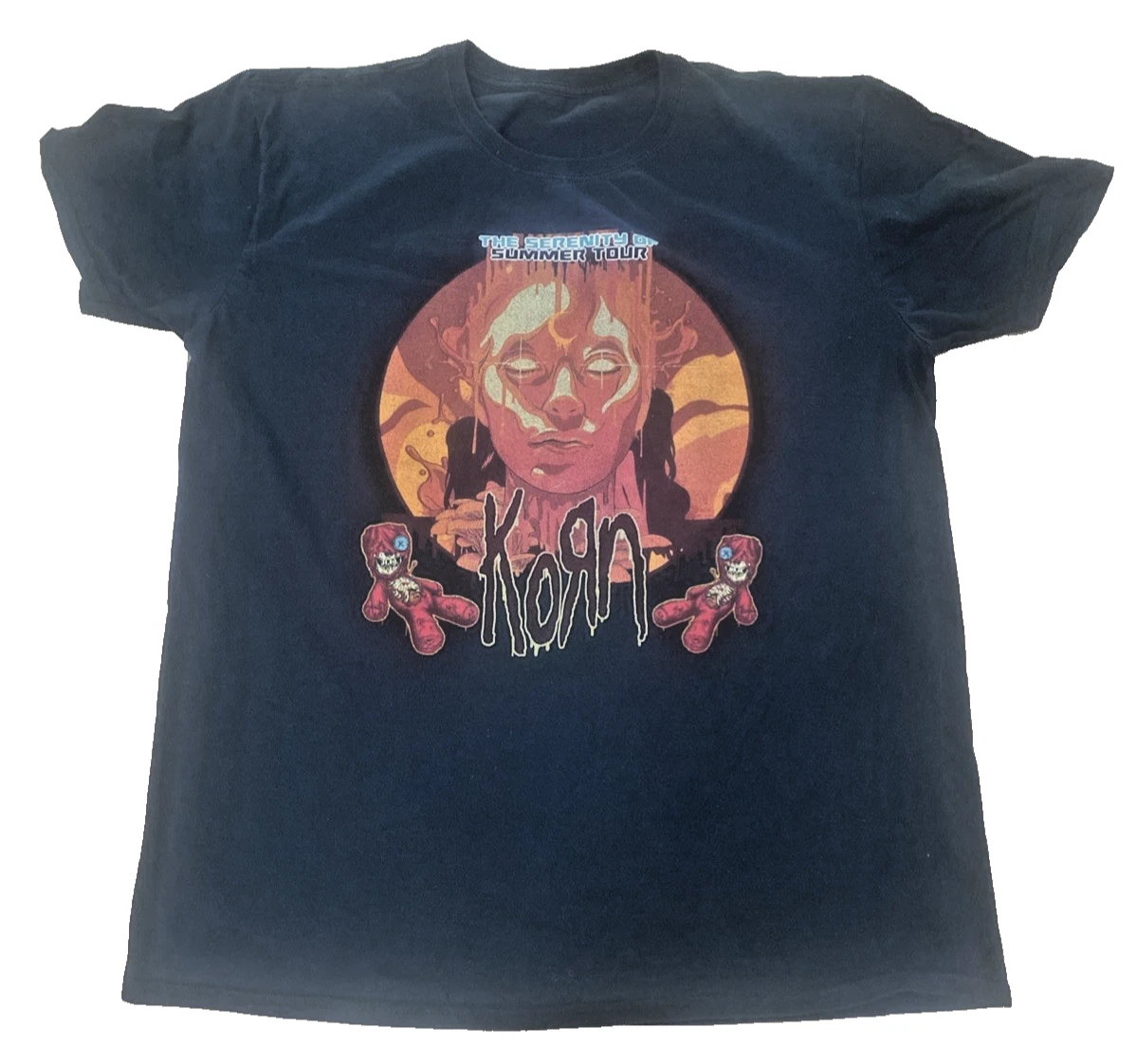 Korn 2017 Tour Shirt double sided unique graphics L/XL | eBay