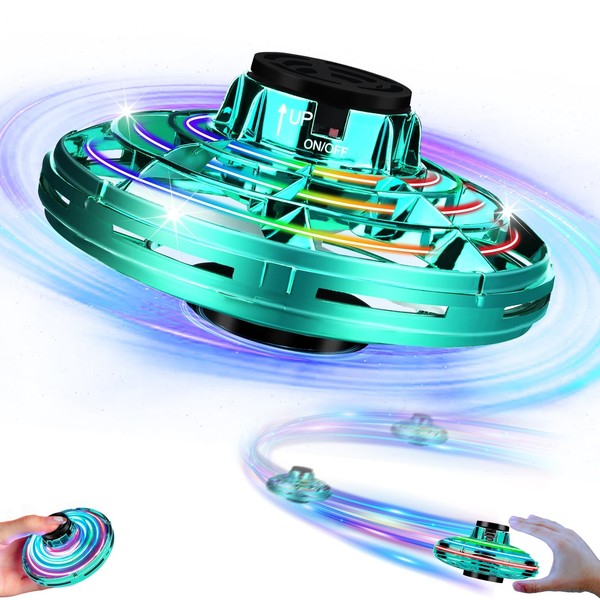 Drone para Niños Juguetes Voladores, Actualización 2026 LED Fidget Spinner, Operado a Mano Fi...