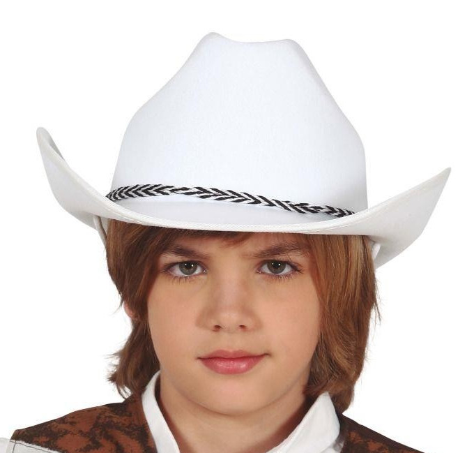 Sombrero de Vaquero Blanco para Niños Disfraz Occidental Día Mundial del Libro